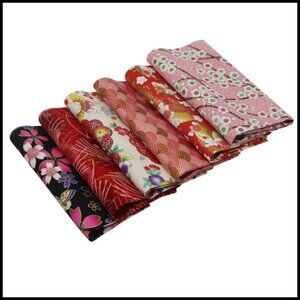 Japanese Style Floral Fabric Squares Cotton Patchwork DIY Crafts Sewing Quilting